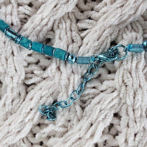 BOHO Teal Beach Choker - Picture 7 of 8